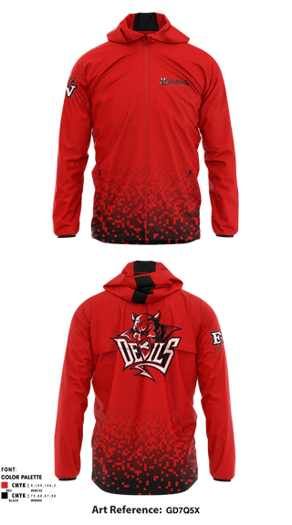 Windbreaker, East Valley High School, Spirit Store, Teamtime, Team time, sublimation, custom sports apparel, team uniforms, spirit wear, spiritwear, sports uniforms, custom shirts, team store, custom team store, fundraiser sports, apparel fundraiser