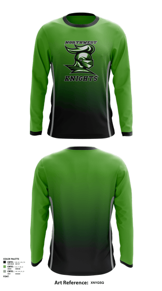 Long Sleeve Performance Shirt, Northwest Knights, Football, Teamtime, Team time, sublimation, custom sports apparel, team uniforms, spirit wear, spiritwear, sports uniforms, custom shirts, team store, custom team store, fundraiser sports, apparel fundraiser