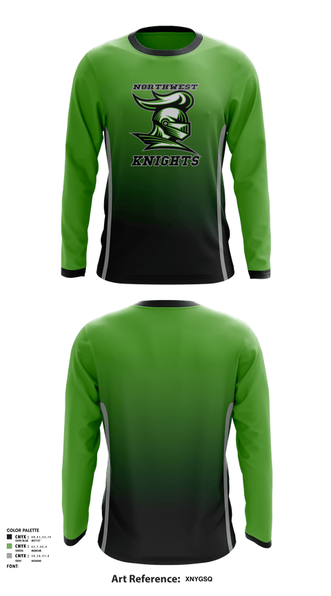 Long Sleeve Performance Shirt, Northwest Knights, Football, Teamtime, Team time, sublimation, custom sports apparel, team uniforms, spirit wear, spiritwear, sports uniforms, custom shirts, team store, custom team store, fundraiser sports, apparel fundraiser