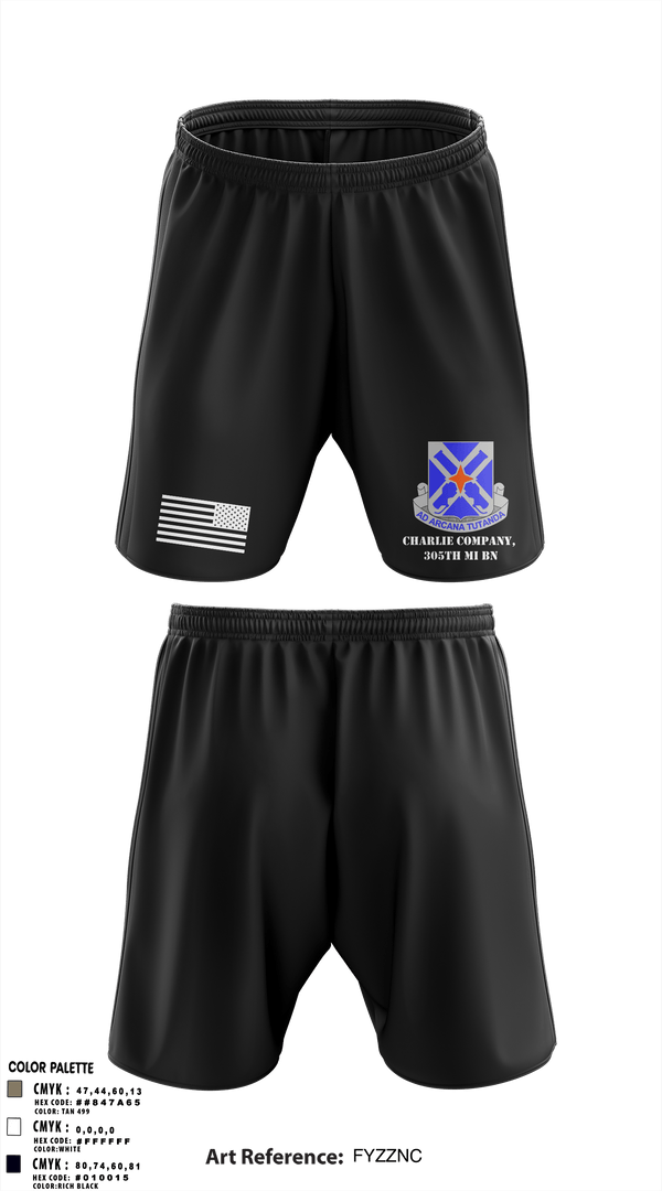 Athletic Shorts With Pockets, Charlie Company, 305th MI BN, , Teamtime, Team time, sublimation, custom sports apparel, team uniforms, spirit wear, spiritwear, sports uniforms, custom shirts, team store, custom team store, fundraiser sports, apparel fundraiser
