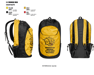 Gear Bag, University Of Arkansas At Pine Bluff Volleyball, Men's Volleyball, Teamtime, Team time, sublimation, custom sports apparel, team uniforms, spirit wear, spiritwear, sports uniforms, custom shirts, team store, custom team store, fundraiser sports, apparel fundraiser