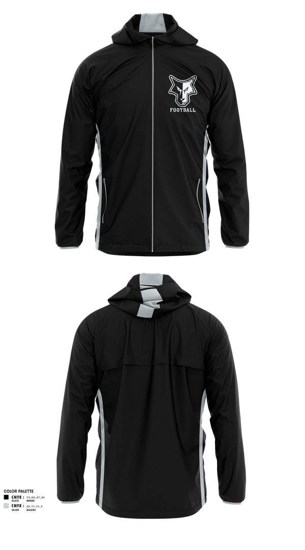 Windbreaker, Waverly-South Shore Coyotes, Football, Teamtime, Team time, sublimation, custom sports apparel, team uniforms, spirit wear, spiritwear, sports uniforms, custom shirts, team store, custom team store, fundraiser sports, apparel fundraiser