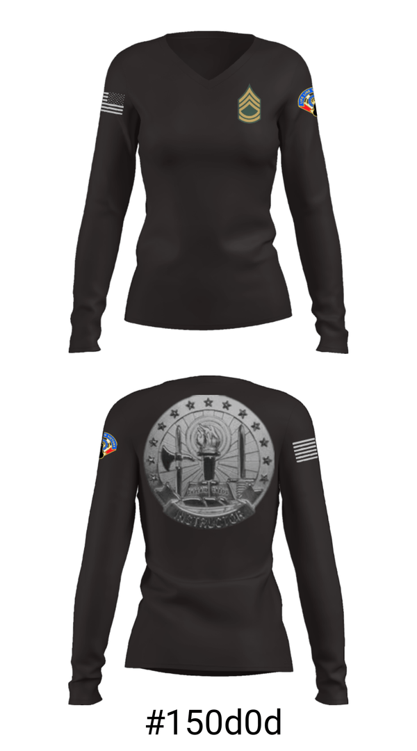 Women's Long Sleeve Vneck Shirt, , Army, Teamtime, Team time, sublimation, custom sports apparel, team uniforms, spirit wear, spiritwear, sports uniforms, custom shirts, team store, custom team store, fundraiser sports, apparel fundraiser