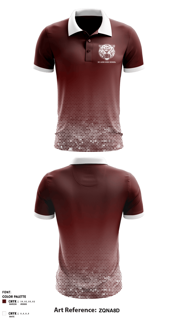Short Sleeve Performance Polo, De Leon High School, Spirit Store, Teamtime, Team time, sublimation, custom sports apparel, team uniforms, spirit wear, spiritwear, sports uniforms, custom shirts, team store, custom team store, fundraiser sports, apparel fundraiser