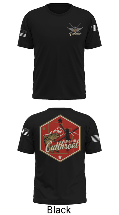 A Co. 2-211th GSAB 21328090 Short Sleeve Performance Shirt - 33