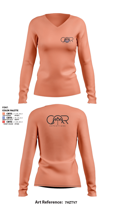 COR ExpeditionsCOR Expeditions 37749983 Women's Long Sleeve V-neck Shirt - 1