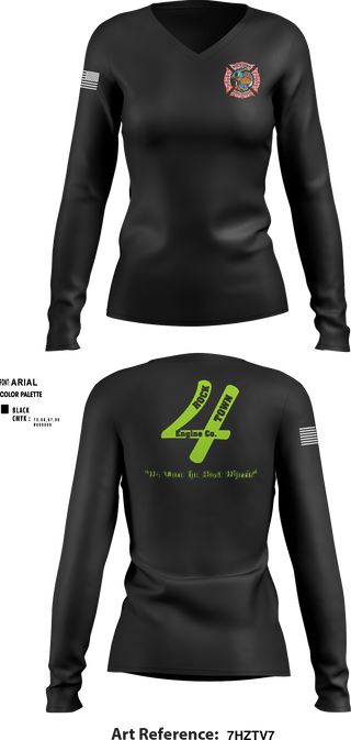 Women's Long Sleeve Vneck Shirt, , Fire Department, Teamtime, Team time, sublimation, custom sports apparel, team uniforms, spirit wear, spiritwear, sports uniforms, custom shirts, team store, custom team store, fundraiser sports, apparel fundraiser