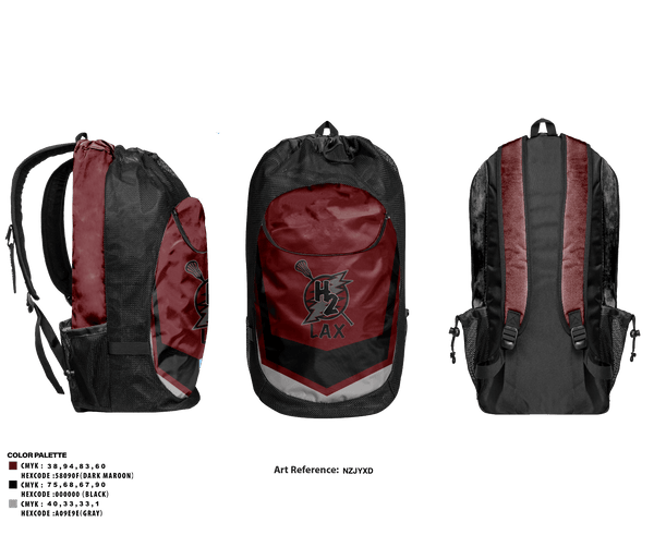 Gear Bag, H2 LACROSSE, Men's Lacrosse, Teamtime, Team time, sublimation, custom sports apparel, team uniforms, spirit wear, spiritwear, sports uniforms, custom shirts, team store, custom team store, fundraiser sports, apparel fundraiser