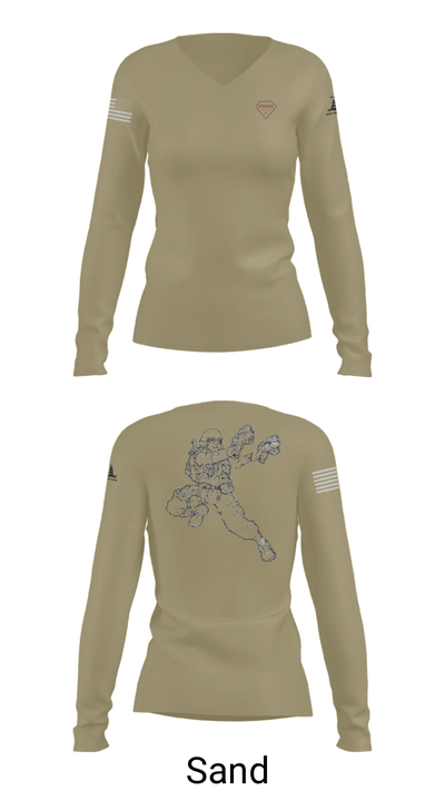 Seagulls 70844237 Women's Long Sleeve V-neck Shirt - 42