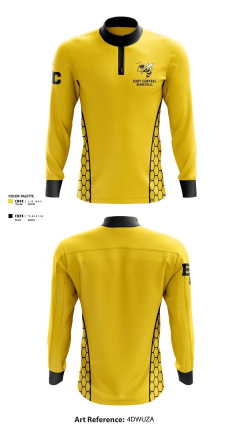 Quarter Zip Jacket, East Central High School Basketball, Women's Basketball, Teamtime, Team time, sublimation, custom sports apparel, team uniforms, spirit wear, spiritwear, sports uniforms, custom shirts, team store, custom team store, fundraiser sports, apparel fundraiser