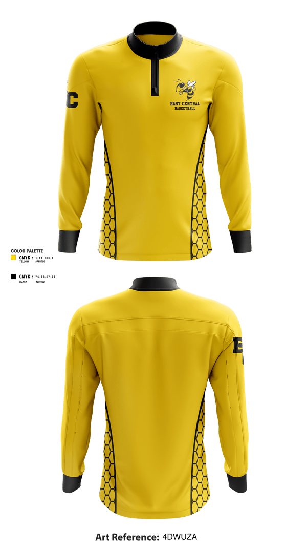 Quarter Zip Jacket, East Central High School Basketball, Women's Basketball, Teamtime, Team time, sublimation, custom sports apparel, team uniforms, spirit wear, spiritwear, sports uniforms, custom shirts, team store, custom team store, fundraiser sports, apparel fundraiser