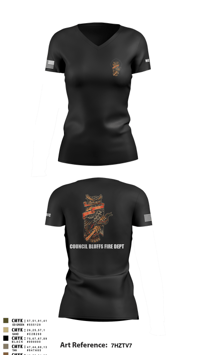 CBFD tac medics 89329509 Women's Short Sleeve V-neck Shirt - 1