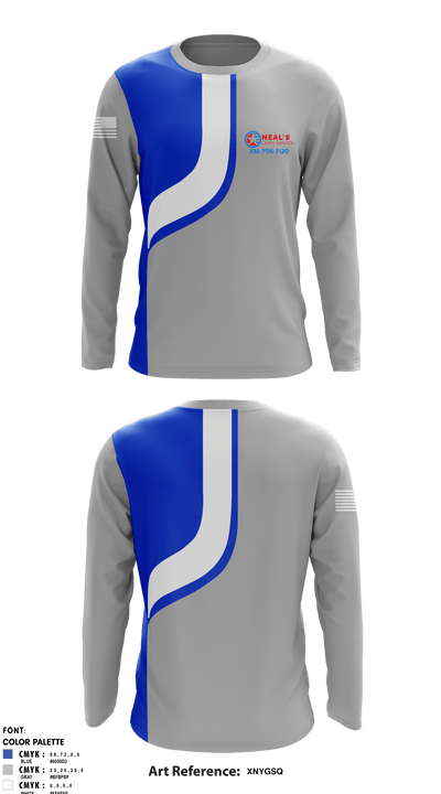 Neal's Lawn Service 22363993 Long Sleeve Performance Shirt - 2