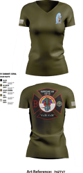 DDT 20743334 Women's Short Sleeve V-neck Shirt - 2