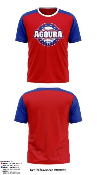 Short Sleeve Performance Shirt, Agoura Pony Baseball, Baseball, Teamtime, Team time, sublimation, custom sports apparel, team uniforms, spirit wear, spiritwear, sports uniforms, custom shirts, team store, custom team store, fundraiser sports, apparel fundraiser