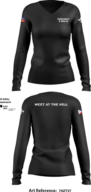 Women's Long Sleeve Vneck Shirt, , Police, Teamtime, Team time, sublimation, custom sports apparel, team uniforms, spirit wear, spiritwear, sports uniforms, custom shirts, team store, custom team store, fundraiser sports, apparel fundraiser
