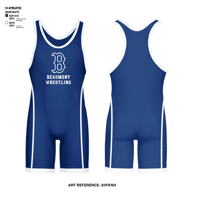 Beaumont High School Wrestling 21926517 Wrestling Singlet - 1
