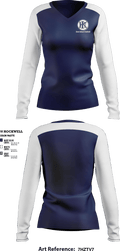 Kent Island Youth Softball 28747832 Women's Long Sleeve V-neck Shirt - 6