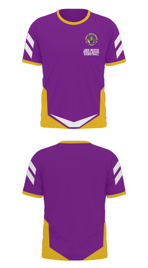 Short Sleeve Performance Polo, John Griffin Middle School Basketball, Men's Basketball, Teamtime, Team time, sublimation, custom sports apparel, team uniforms, spirit wear, spiritwear, sports uniforms, custom shirts, team store, custom team store, fundraiser sports, apparel fundraiser