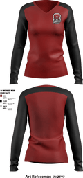 Swink High School 11493254 Women's Long Sleeve V-neck Shirt - 1