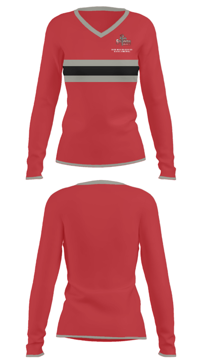 Southwood Senior High School Basketball 47977598 Women's Long Sleeve V-neck Shirt - 33