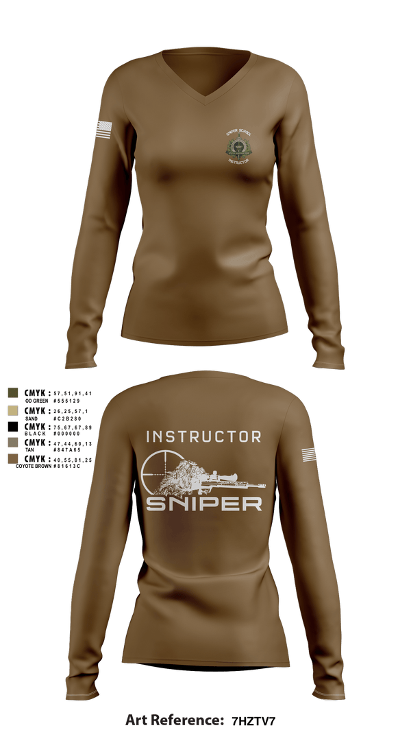 Women's Long Sleeve Vneck Shirt, Sniper, Police, Teamtime, Team time, sublimation, custom sports apparel, team uniforms, spirit wear, spiritwear, sports uniforms, custom shirts, team store, custom team store, fundraiser sports, apparel fundraiser