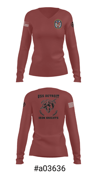 Women's Long Sleeve Vneck Shirt, , Navy, Teamtime, Team time, sublimation, custom sports apparel, team uniforms, spirit wear, spiritwear, sports uniforms, custom shirts, team store, custom team store, fundraiser sports, apparel fundraiser