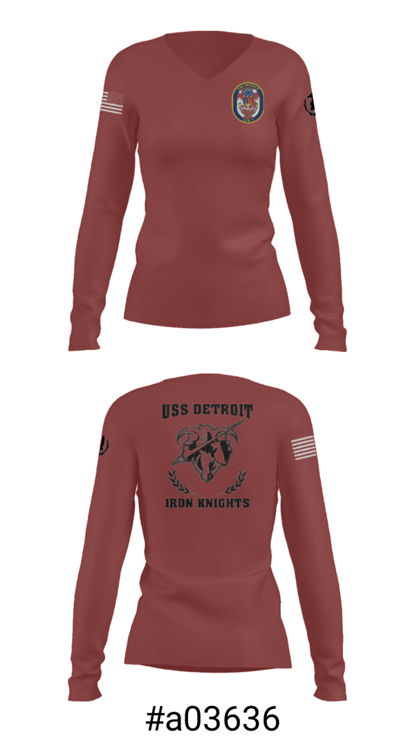 Women's Long Sleeve Vneck Shirt, , Navy, Teamtime, Team time, sublimation, custom sports apparel, team uniforms, spirit wear, spiritwear, sports uniforms, custom shirts, team store, custom team store, fundraiser sports, apparel fundraiser