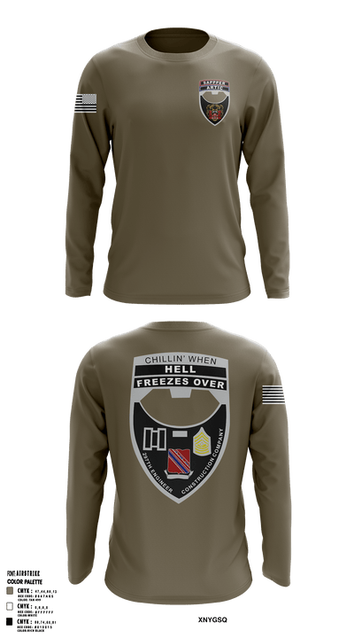 297th Engineer Construction Company 16172794 Long Sleeve Performance Shirt - 1