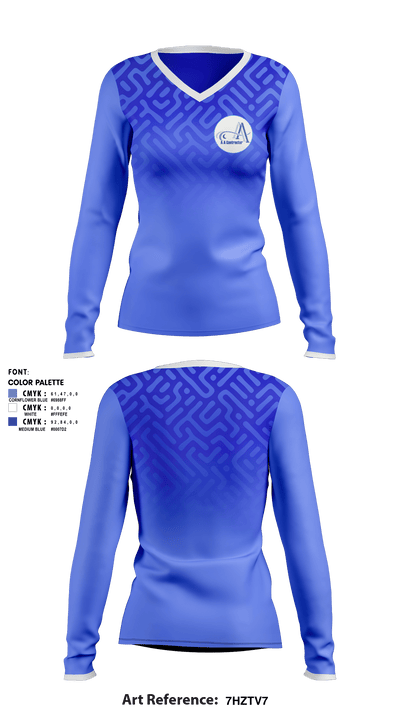 AA Contractor LLCAA Contractor LLC 41072475 Women's Long Sleeve V-neck Shirt - 1