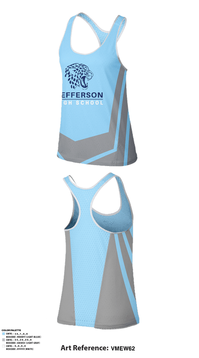 Thomas Jefferson High School Lacrosse 10935338 Women's Track Singlet - 1