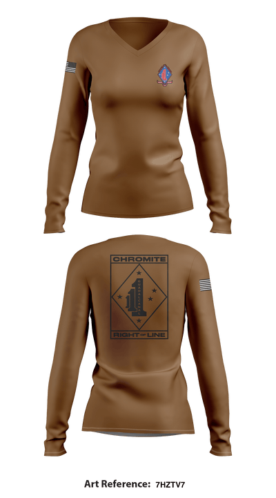 V1/1 23142041 Women's Long Sleeve V-neck Shirt - 75