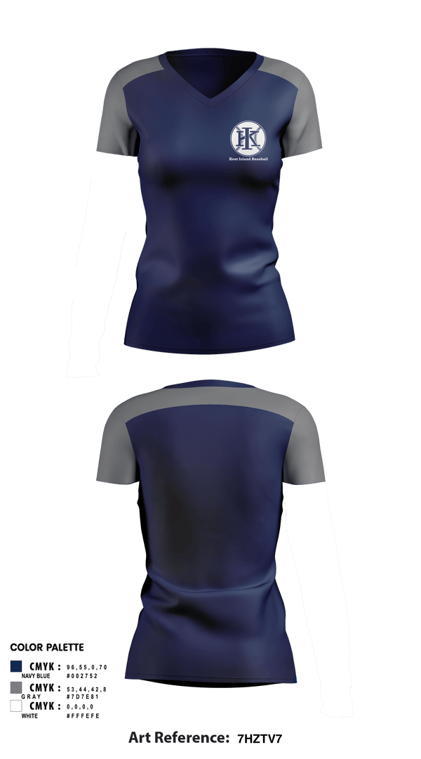 Women's Short Sleeve Vneck Shirt, Kent Island Baseball, Baseball, Teamtime, Team time, sublimation, custom sports apparel, team uniforms, spirit wear, spiritwear, sports uniforms, custom shirts, team store, custom team store, fundraiser sports, apparel fundraiser