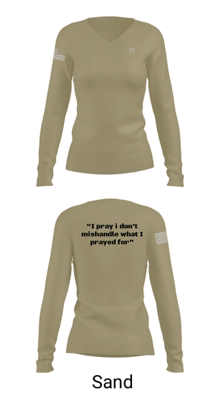Women's Long Sleeve Vneck Shirt, , Army, Teamtime, Team time, sublimation, custom sports apparel, team uniforms, spirit wear, spiritwear, sports uniforms, custom shirts, team store, custom team store, fundraiser sports, apparel fundraiser