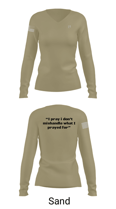Maximum Effort 31100923 Women's Long Sleeve V-neck Shirt - 41