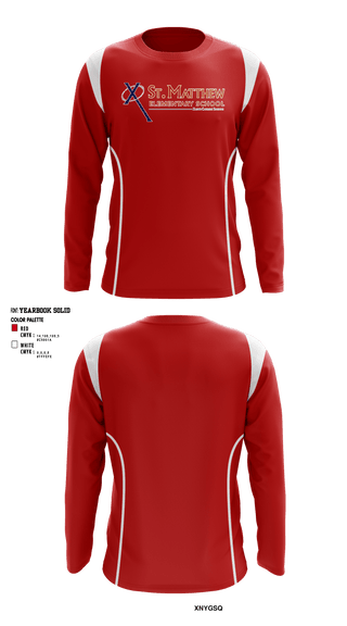 Long Sleeve Performance Shirt, St Matthew School, Spirit Store, Teamtime, Team time, sublimation, custom sports apparel, team uniforms, spirit wear, spiritwear, sports uniforms, custom shirts, team store, custom team store, fundraiser sports, apparel fundraiser