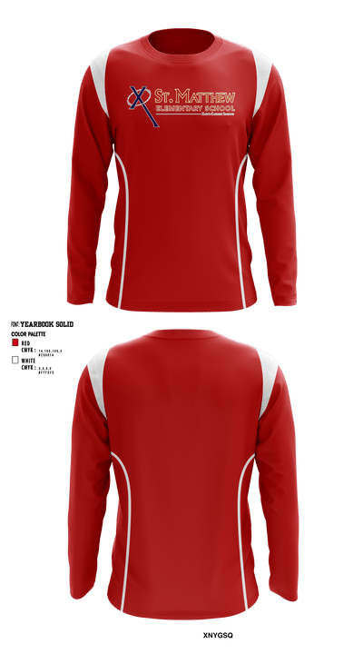 St Matthew School 2860517 Long Sleeve Performance Shirt - 1