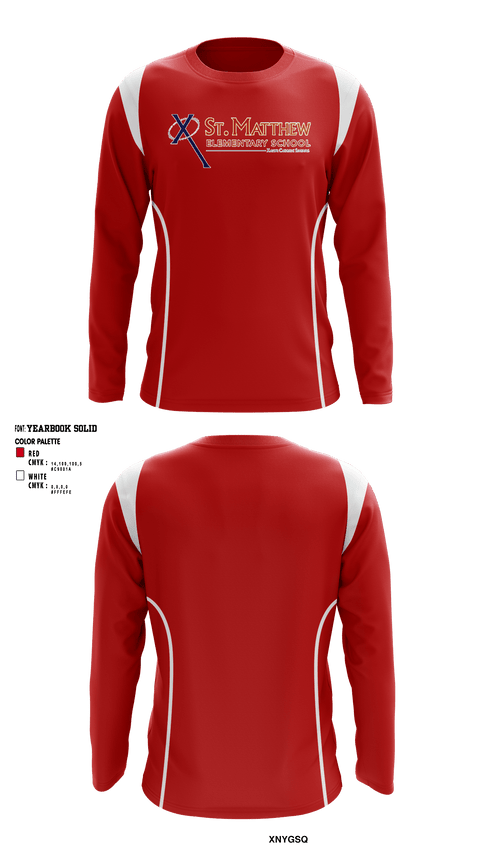 Long Sleeve Performance Shirt, St Matthew School, Spirit Store, Teamtime, Team time, sublimation, custom sports apparel, team uniforms, spirit wear, spiritwear, sports uniforms, custom shirts, team store, custom team store, fundraiser sports, apparel fundraiser