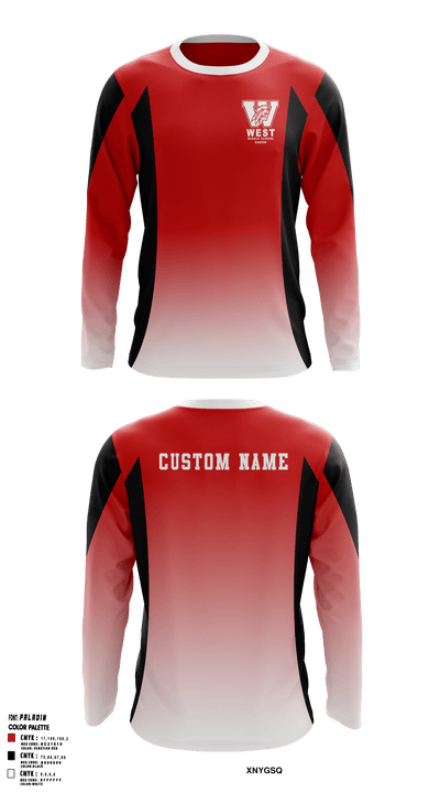 West Middle School Cheer 52210738 Long Sleeve Performance Shirt - 2