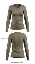 4th LAR BN Echo Company 15640584 Women's Long Sleeve V-neck Shirt - 2