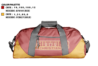 Duffle Bag, Whittier Christian High School, Spirit Store, Teamtime, Team time, sublimation, custom sports apparel, team uniforms, spirit wear, spiritwear, sports uniforms, custom shirts, team store, custom team store, fundraiser sports, apparel fundraiser