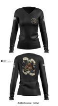 Bravo Battery, 4th Battalion, 3rd Air Defense Artillery Regiment 1115971 Women's Long Sleeve V-neck Shirt - 1