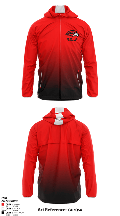 Frontier Senior High School Wrestling 68856248 Windbreaker - 1