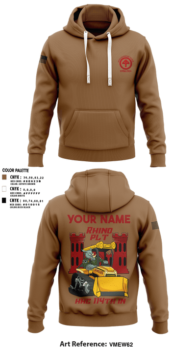 HHC 1-114 Infantry Brigade 59777131 Hoodie - 4