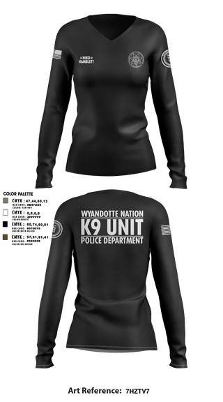 Women's Long Sleeve Vneck Shirt, , Police, Teamtime, Team time, sublimation, custom sports apparel, team uniforms, spirit wear, spiritwear, sports uniforms, custom shirts, team store, custom team store, fundraiser sports, apparel fundraiser
