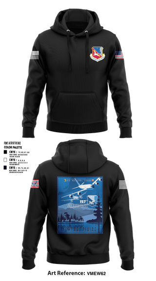 Hoodie, 157th Air Refueling Wing, , Teamtime, Team time, sublimation, custom sports apparel, team uniforms, spirit wear, spiritwear, sports uniforms, custom shirts, team store, custom team store, fundraiser sports, apparel fundraiser