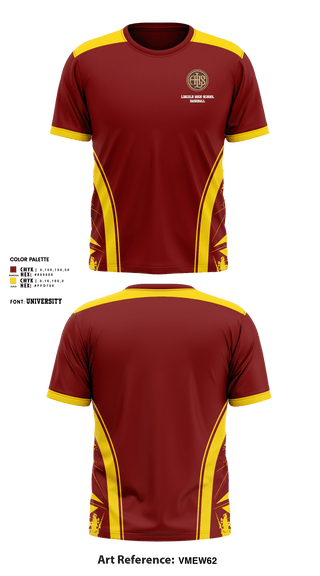 Short Sleeve Performance Shirt, Lincoln High School Baseball, Baseball, Teamtime, Team time, sublimation, custom sports apparel, team uniforms, spirit wear, spiritwear, sports uniforms, custom shirts, team store, custom team store, fundraiser sports, apparel fundraiser