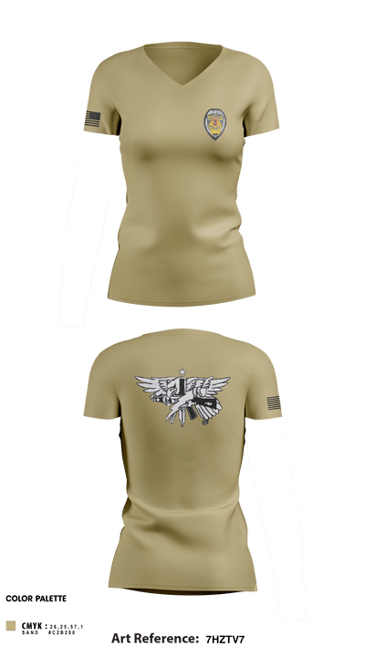 Salisbury Police Special Response Team 23814331 Women's Short Sleeve V-neck Shirt - 3