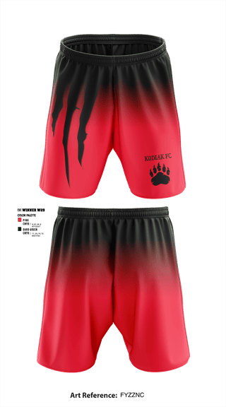 Athletic Shorts With Pockets, Kodiak FC, Men's Soccer, Teamtime, Team time, sublimation, custom sports apparel, team uniforms, spirit wear, spiritwear, sports uniforms, custom shirts, team store, custom team store, fundraiser sports, apparel fundraiser