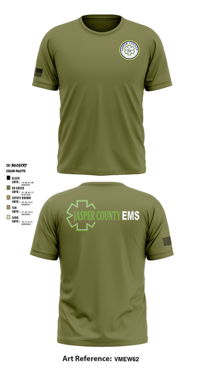 Jasper County EMS 69252235 Short Sleeve Performance Shirt - 2